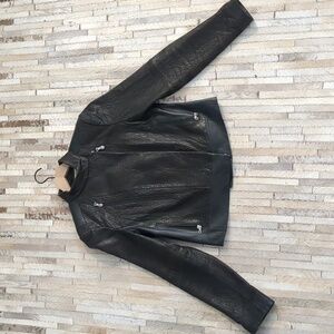 J Brand 100% Lamb Leather Biker Jacket